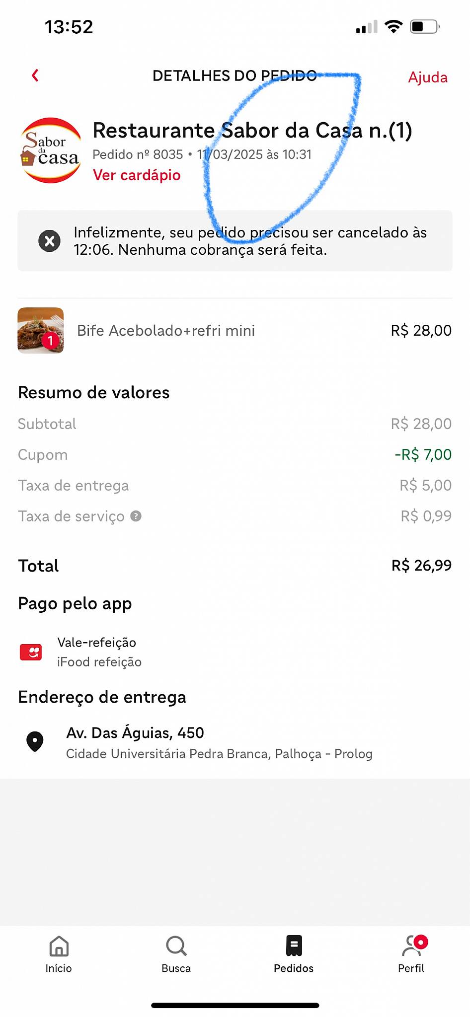 Restaurante no Pagani Sabor Da Casa cardápio