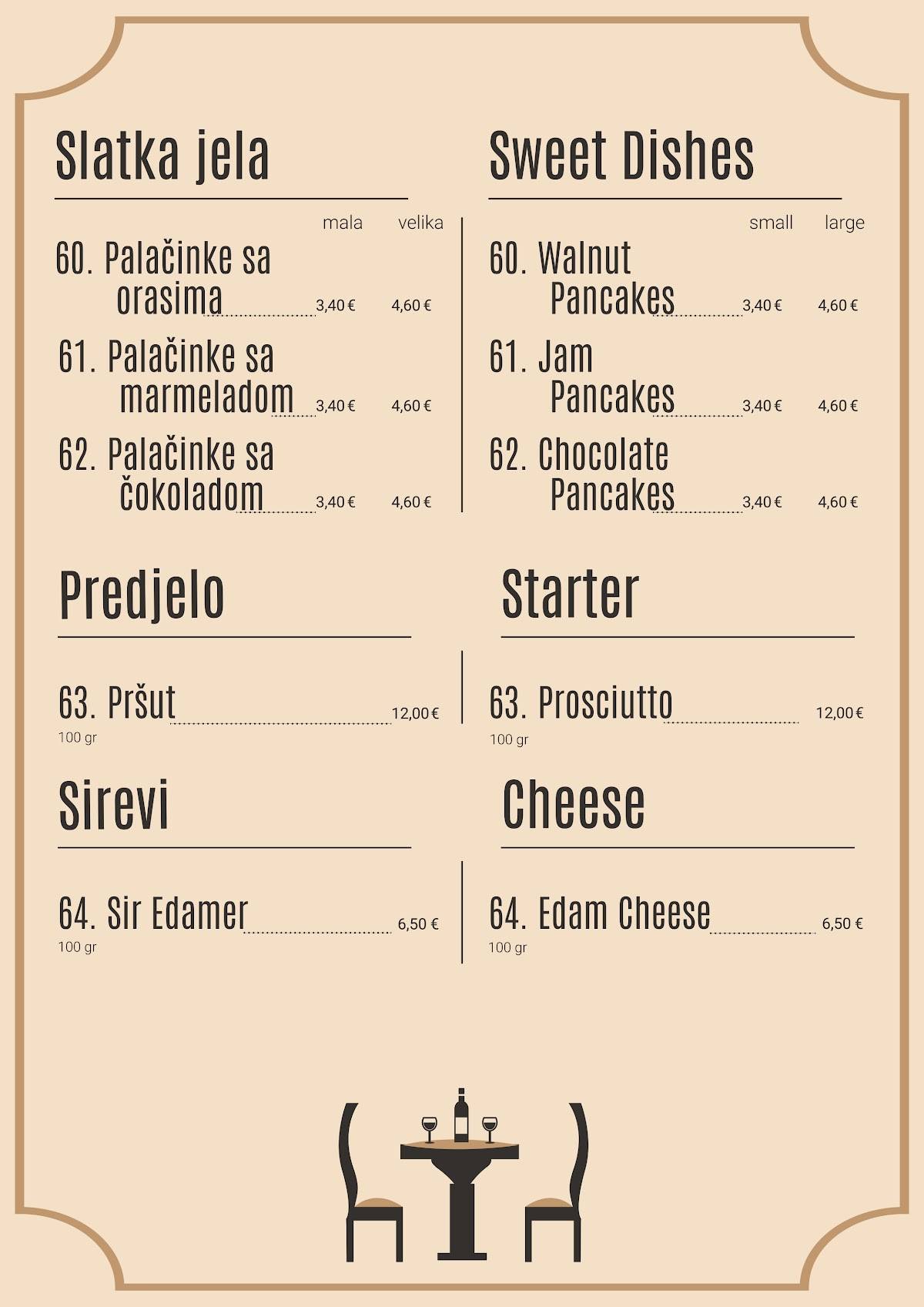 Menu di Restoran i catering Ben-Mar 