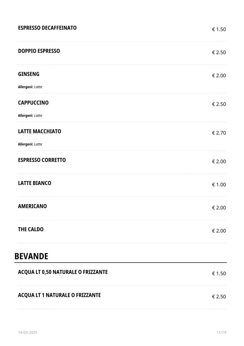 Menu di Retrò Pizzeria Olbia 