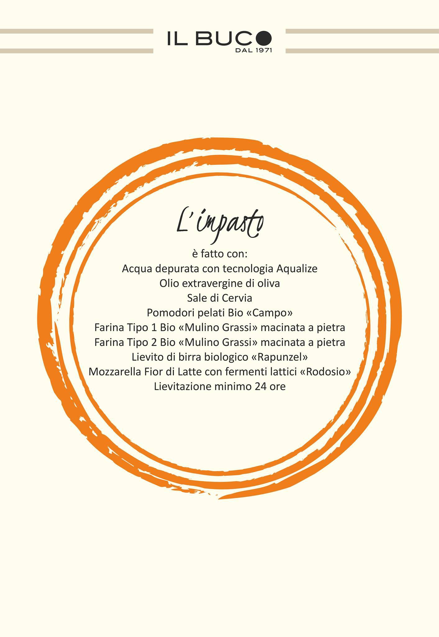 Menu di Il Buco Ristorante Pizzeria 