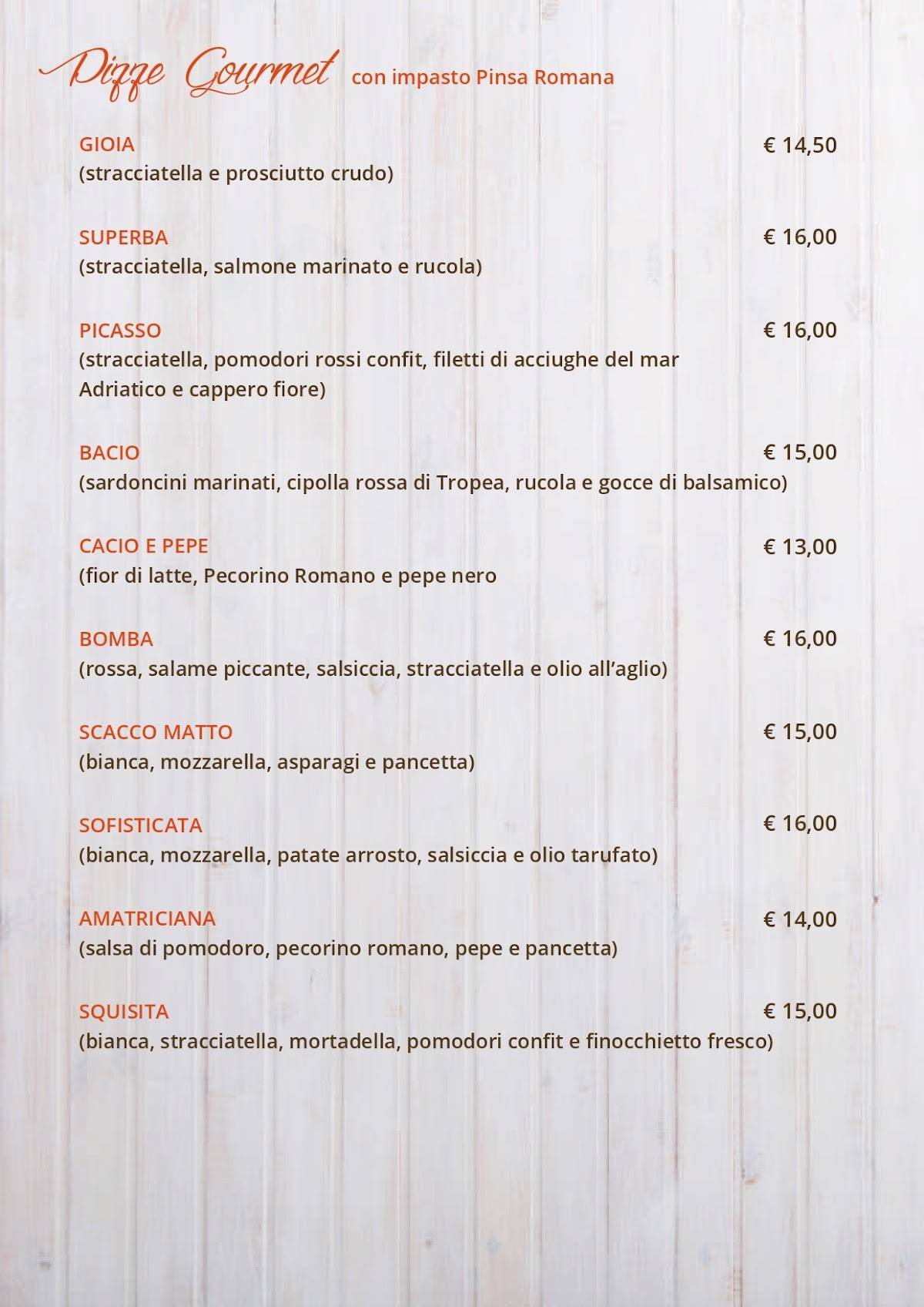 Menu di Ristorante La Conchiglia 