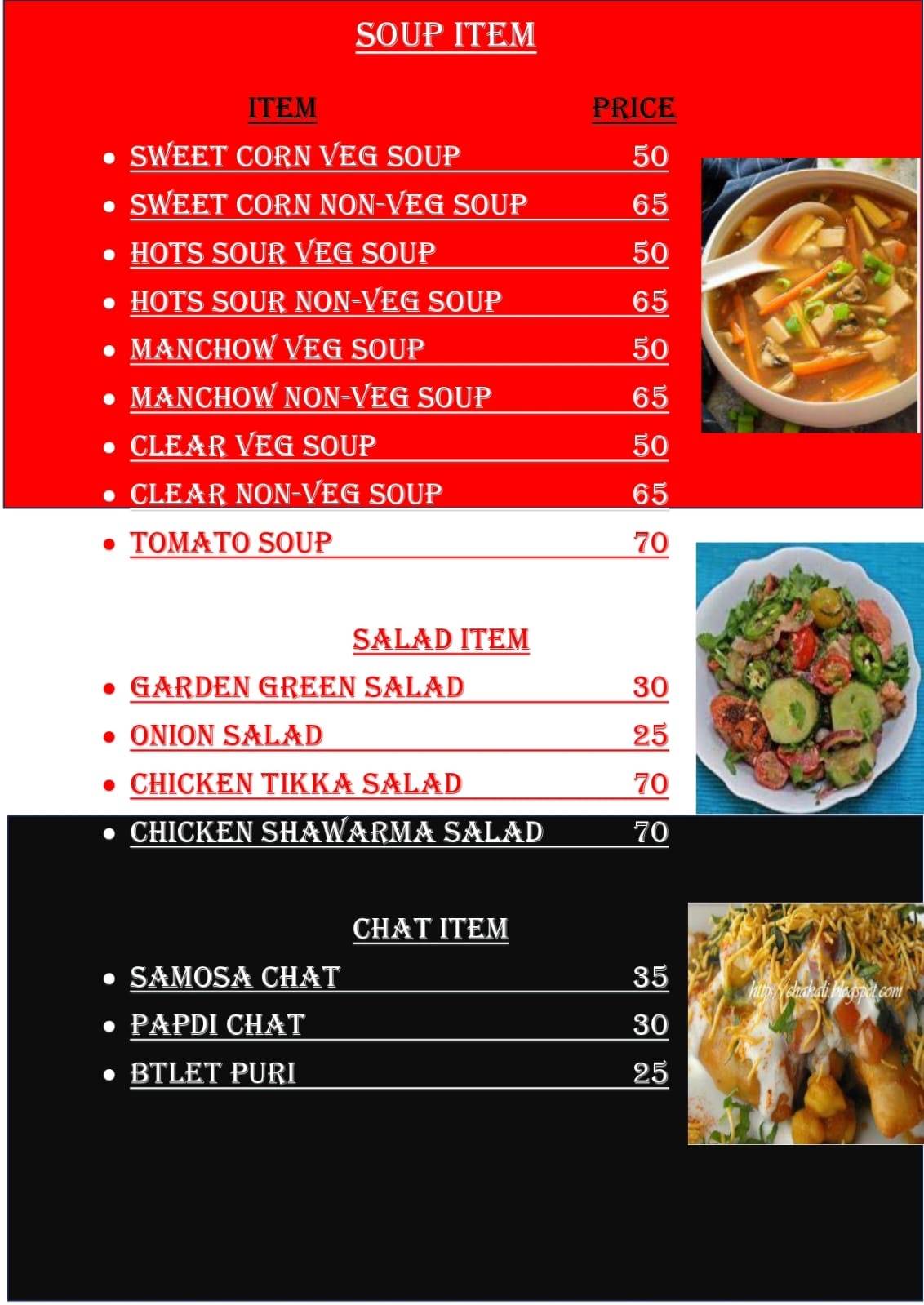 Rice&spice menu