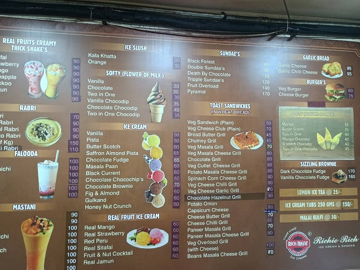 Richie Rich Pune menu