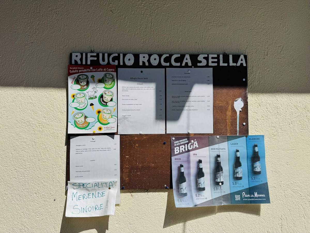 Menu di Rifugio Rocca Sella 