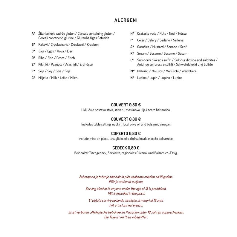 Menu di Conca d'oro 