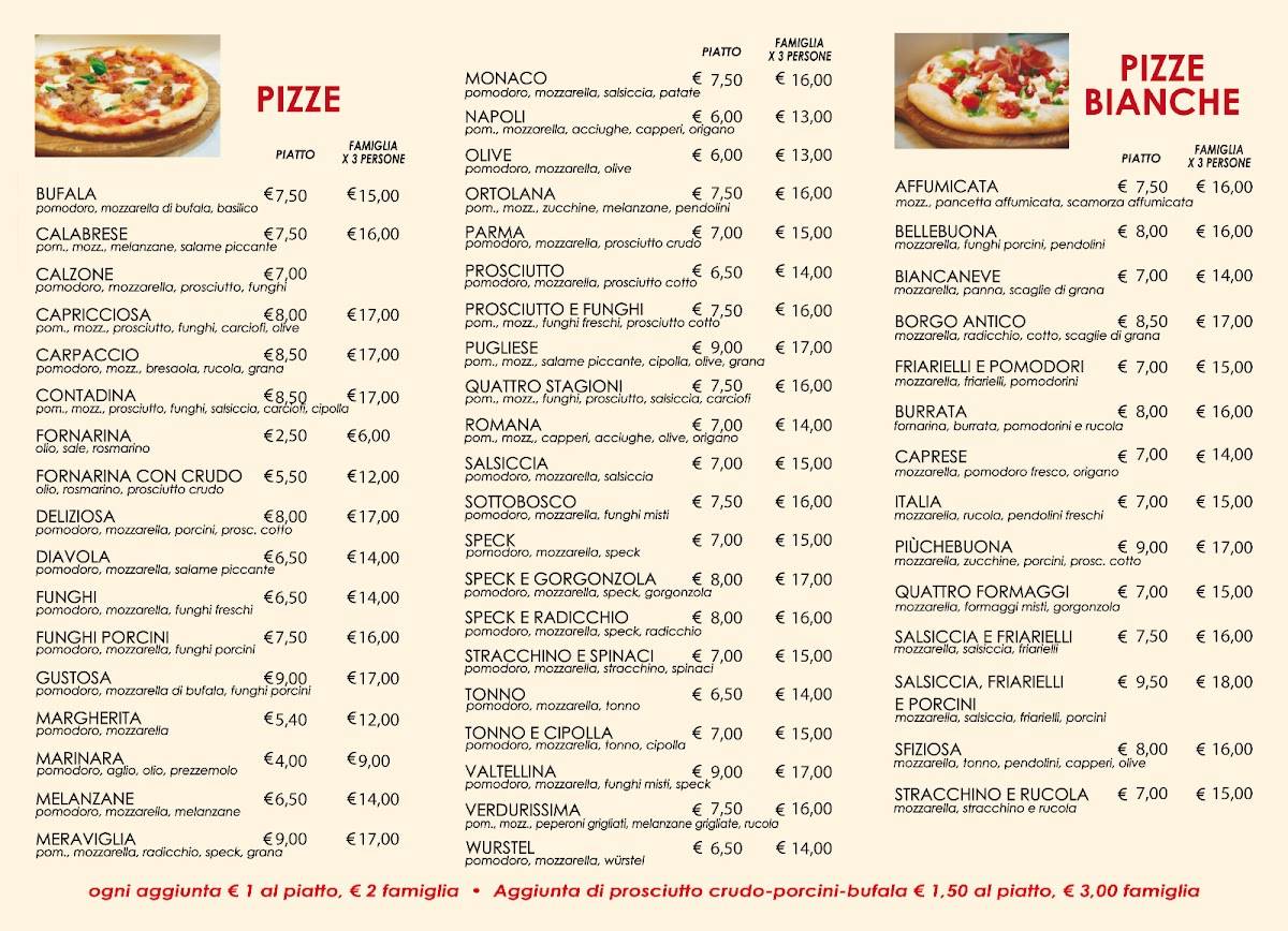 Menu di Borgo Antico 