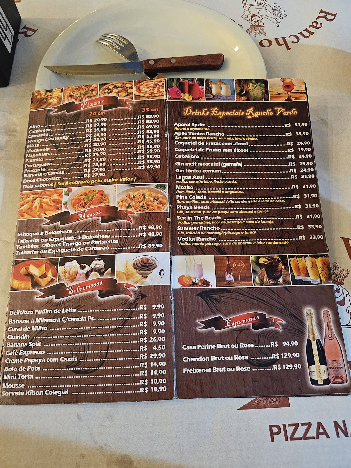 Restaurante Rancho Verde cardápio