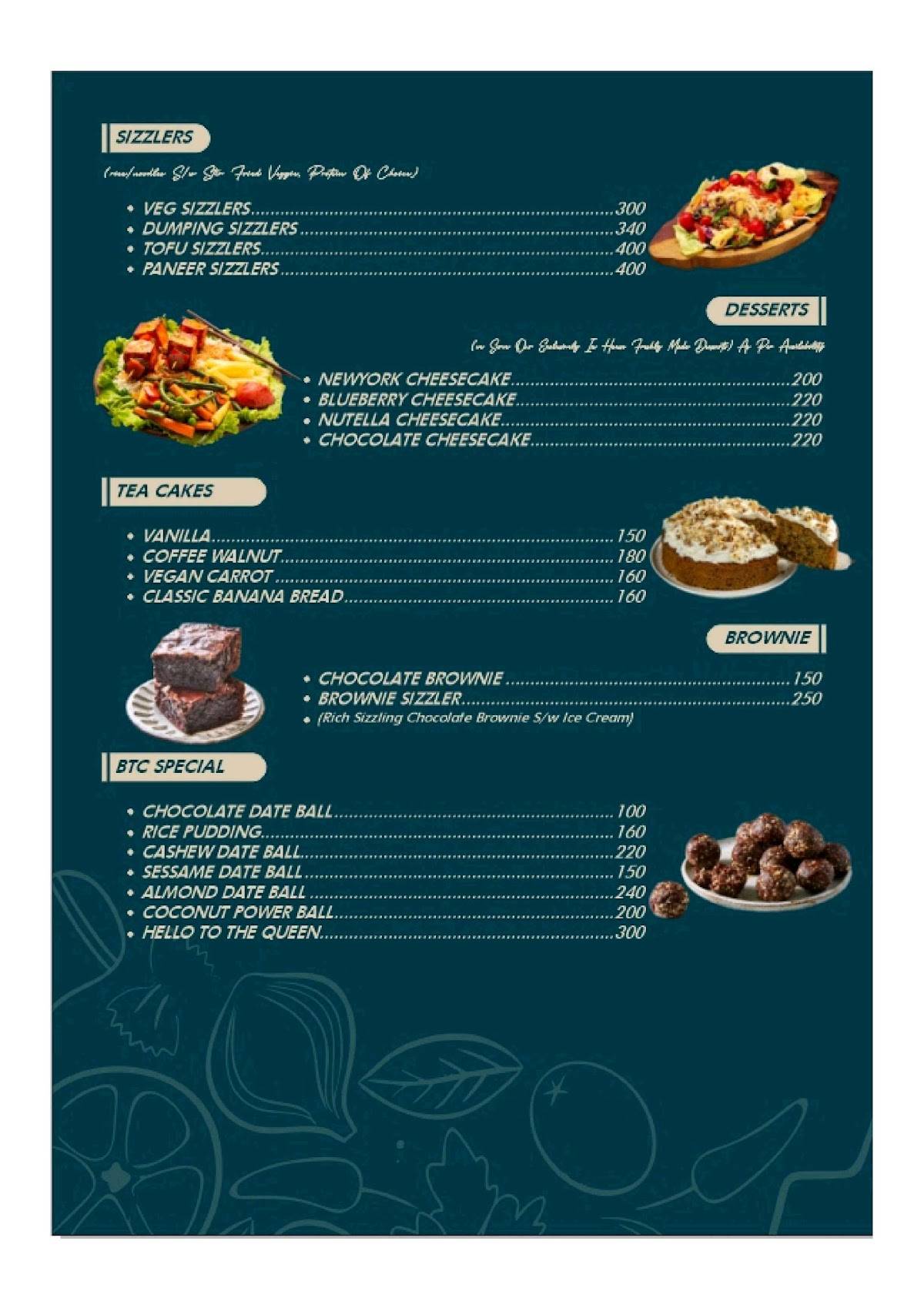 Brew tale cafe menu