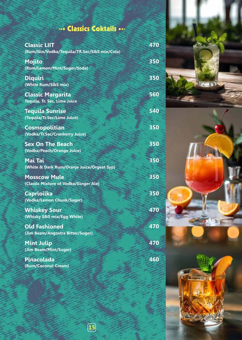Pinkcafe Bar & Restaurant menu