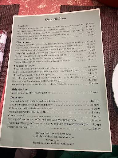 Menu di Risoelatte Duomo 