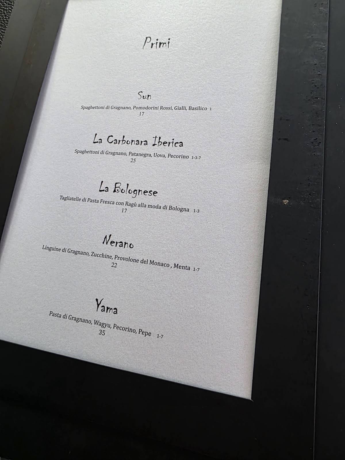 Menu di Ristorante Argentèe 