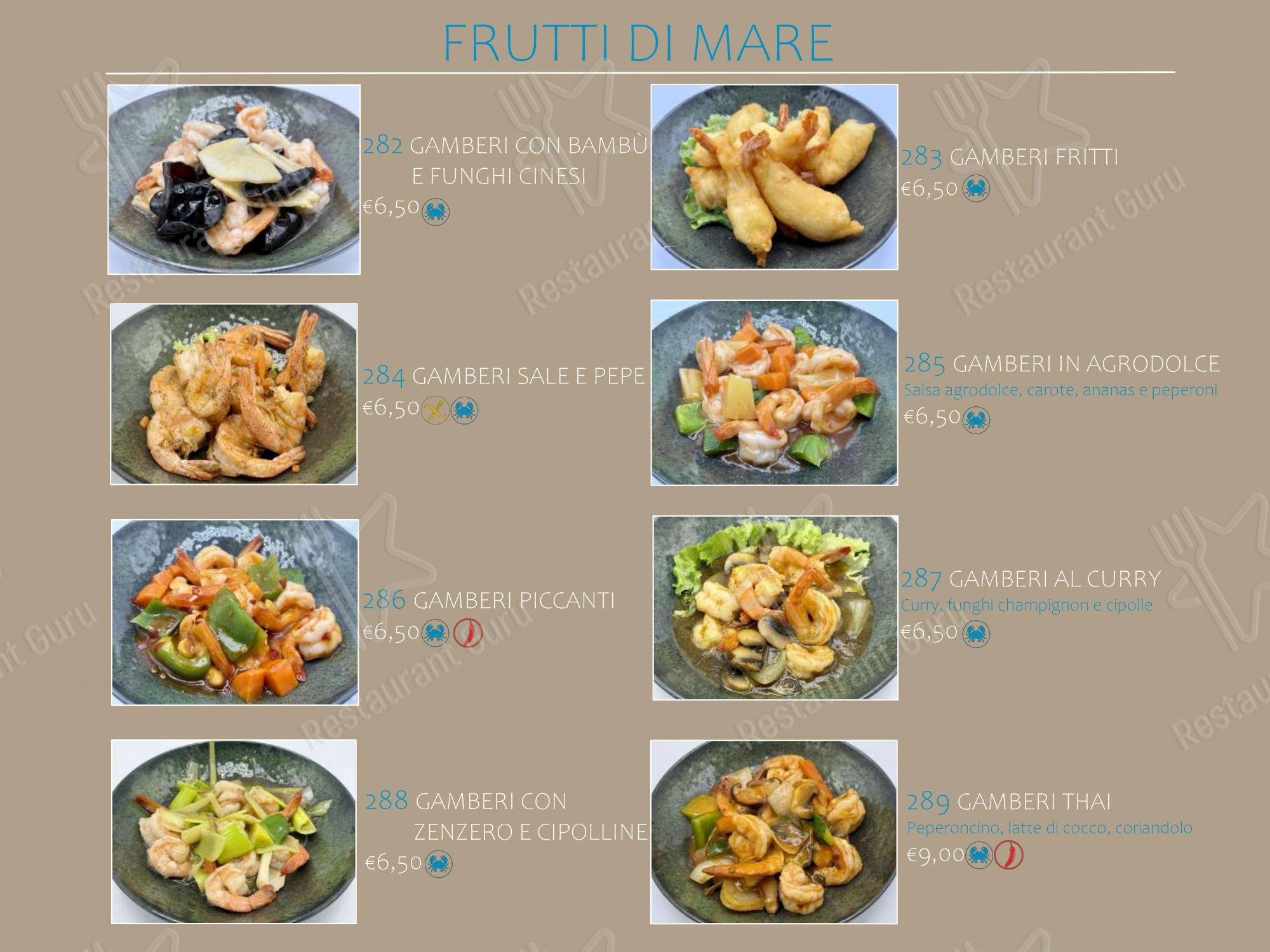 Menu per Ristorante Asia in Jesi