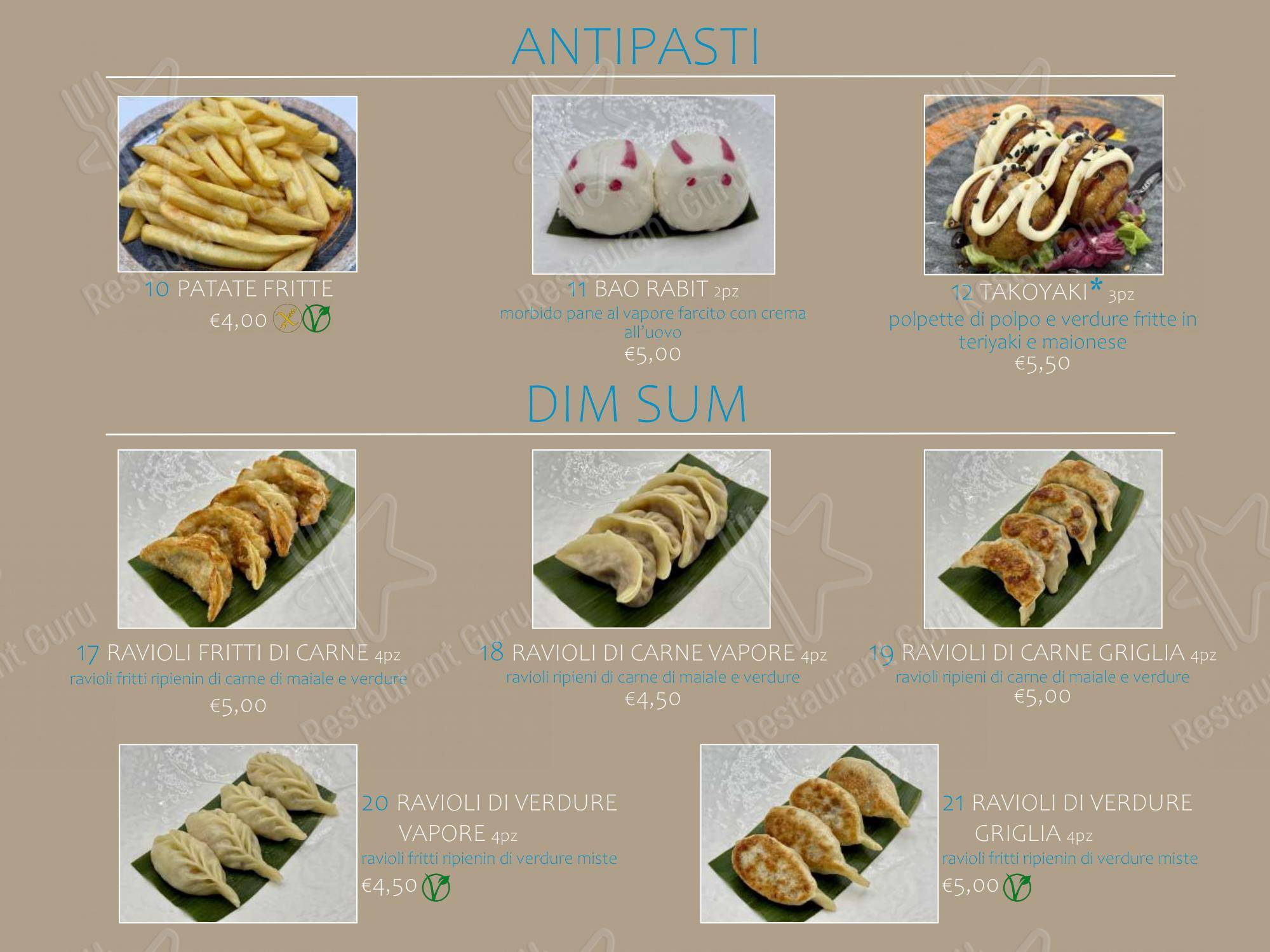 Menu per Ristorante Asia in Jesi