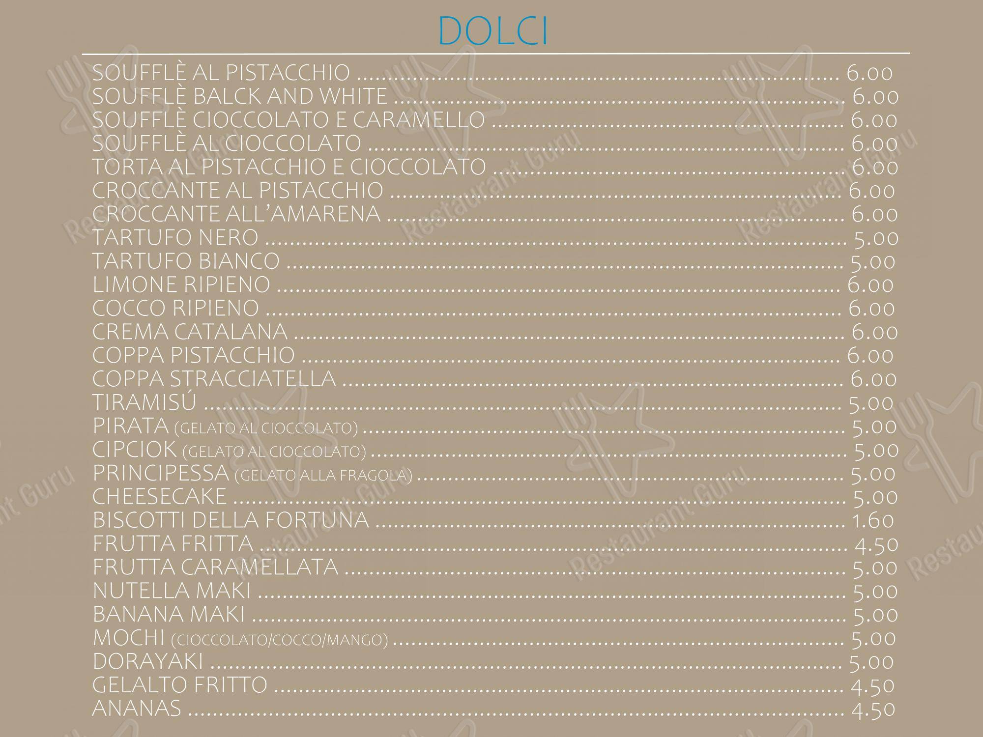Menu per Ristorante Asia in Jesi