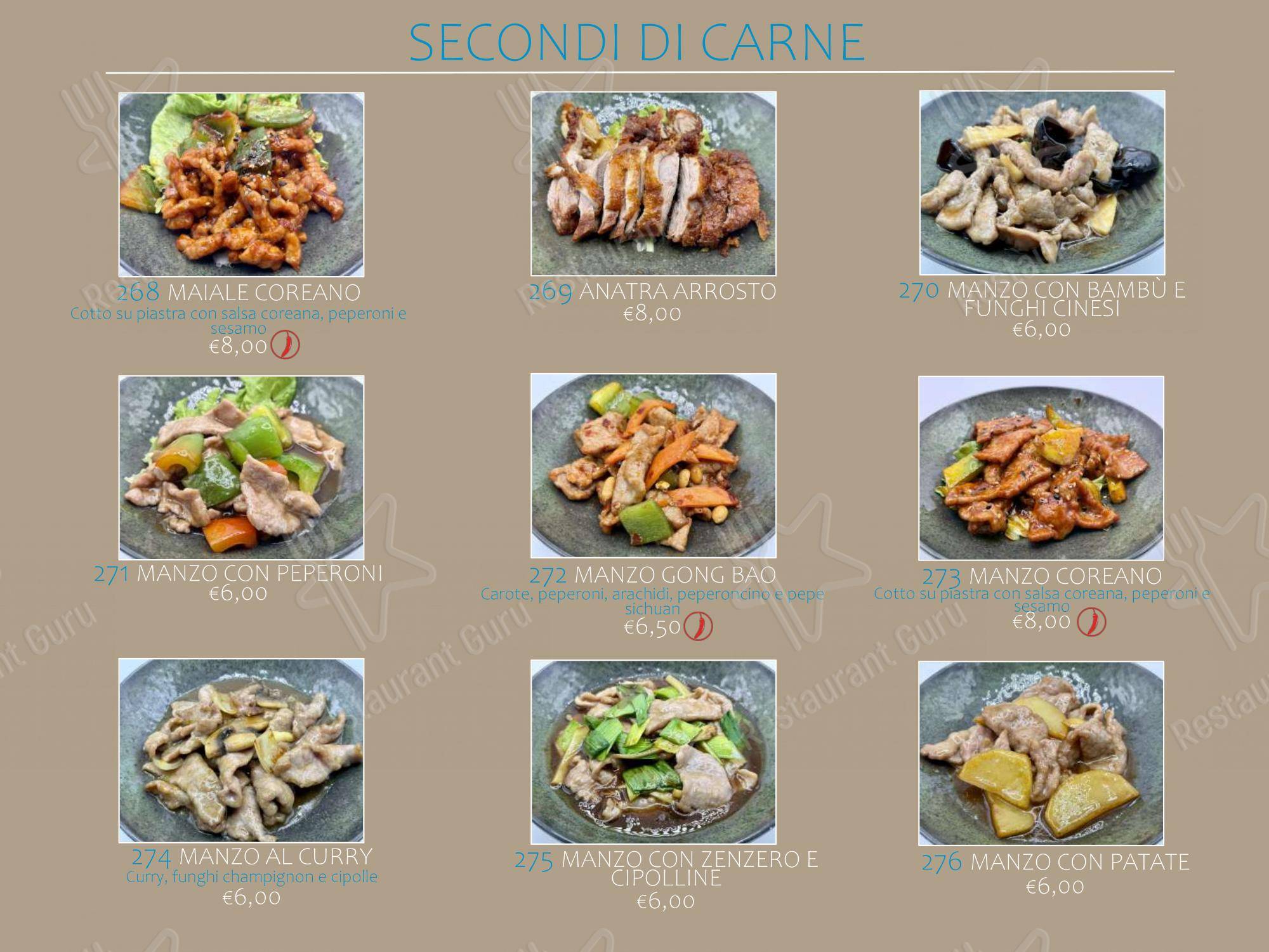 Menu per Ristorante Asia in Jesi