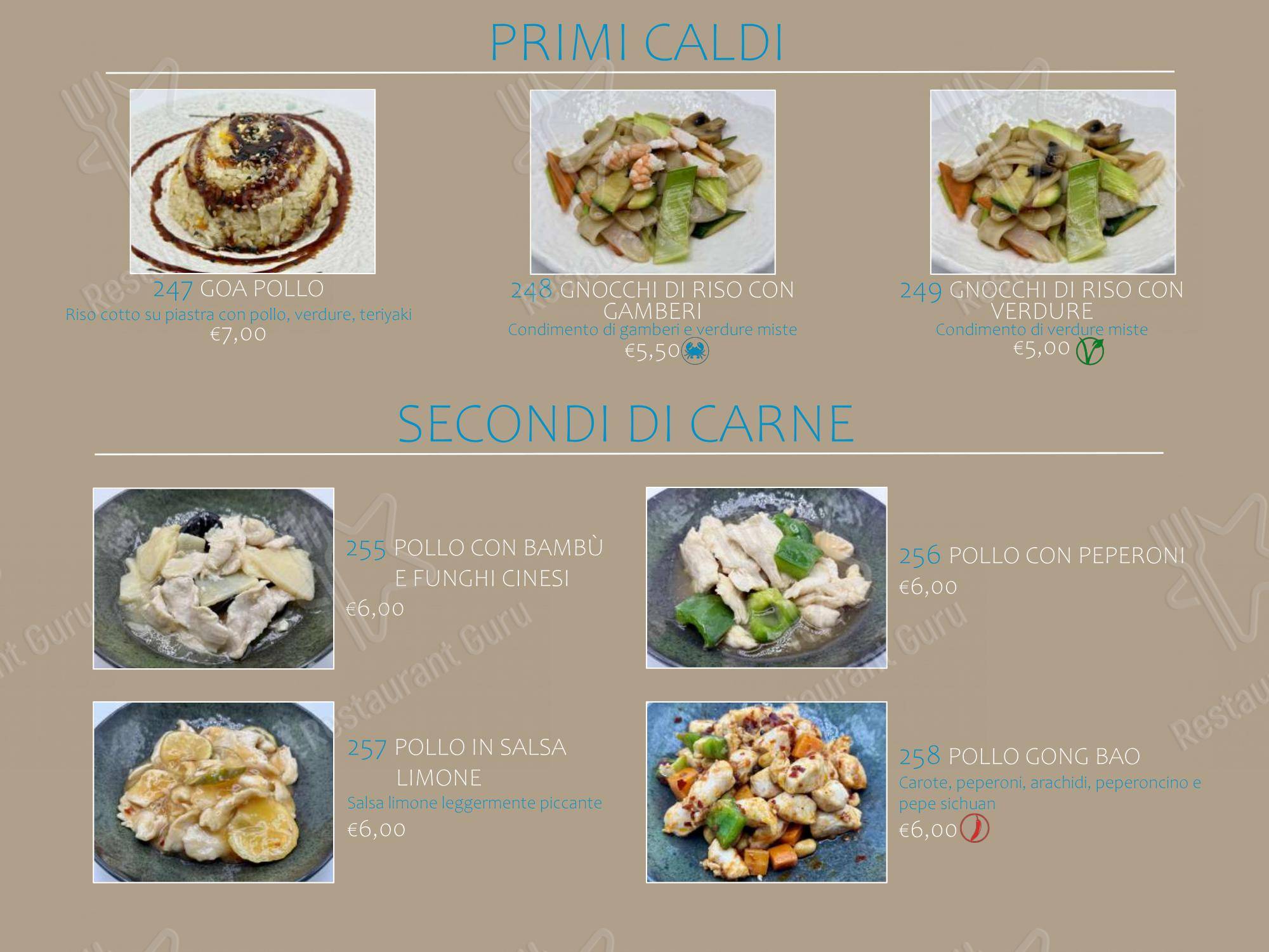 Menu per Ristorante Asia in Jesi