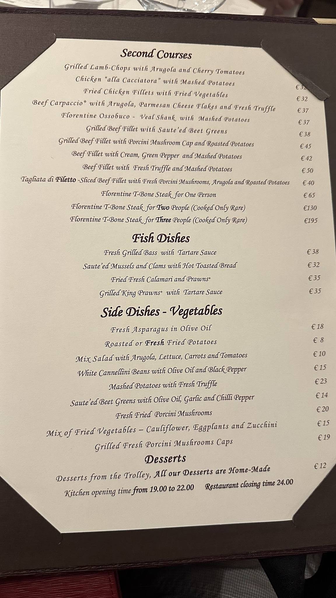 Menu di Ristorante Buca Mario 