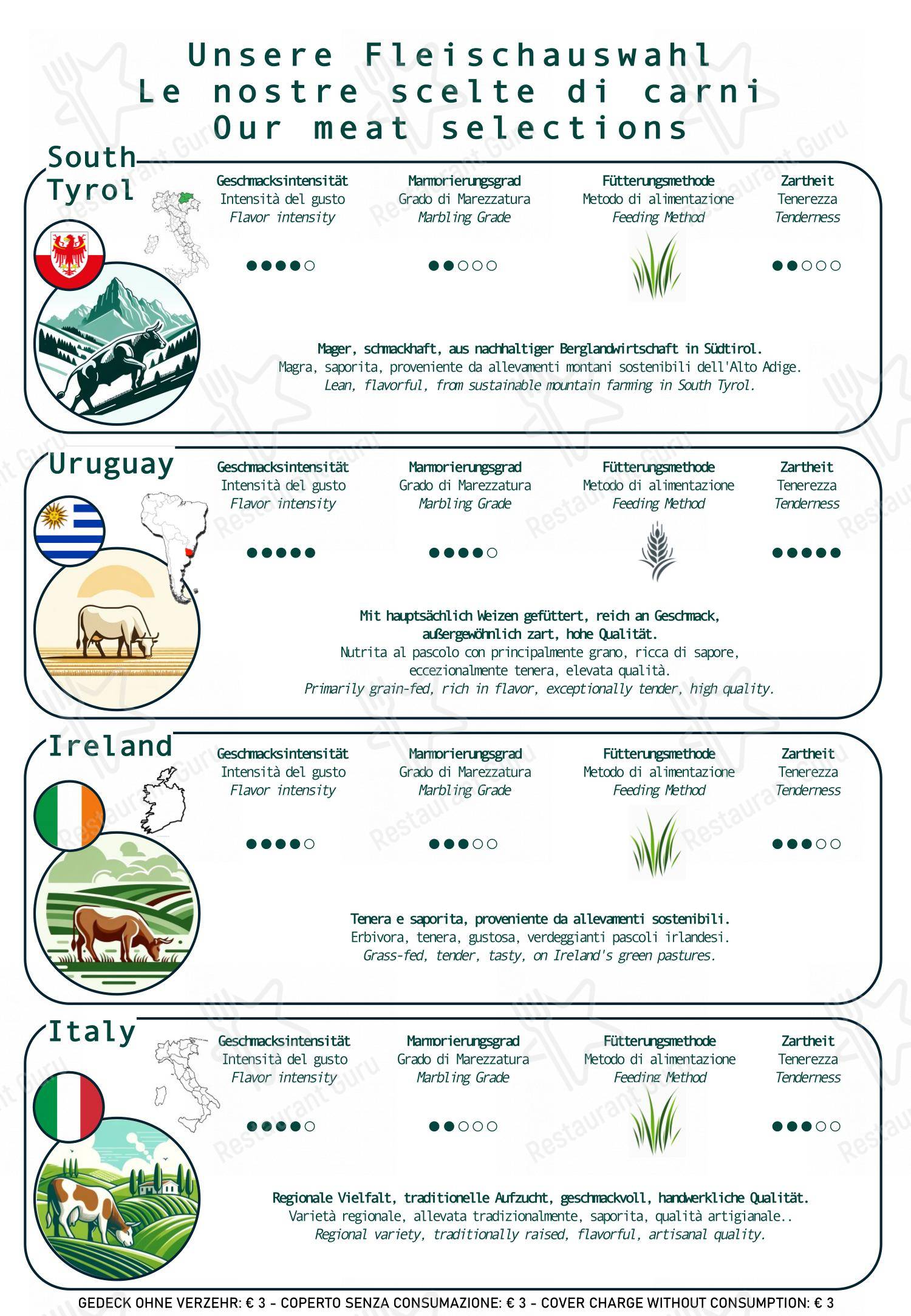 Menu per Ristorante Cafè Flora Alpin Roof in Fie allo Sciliar