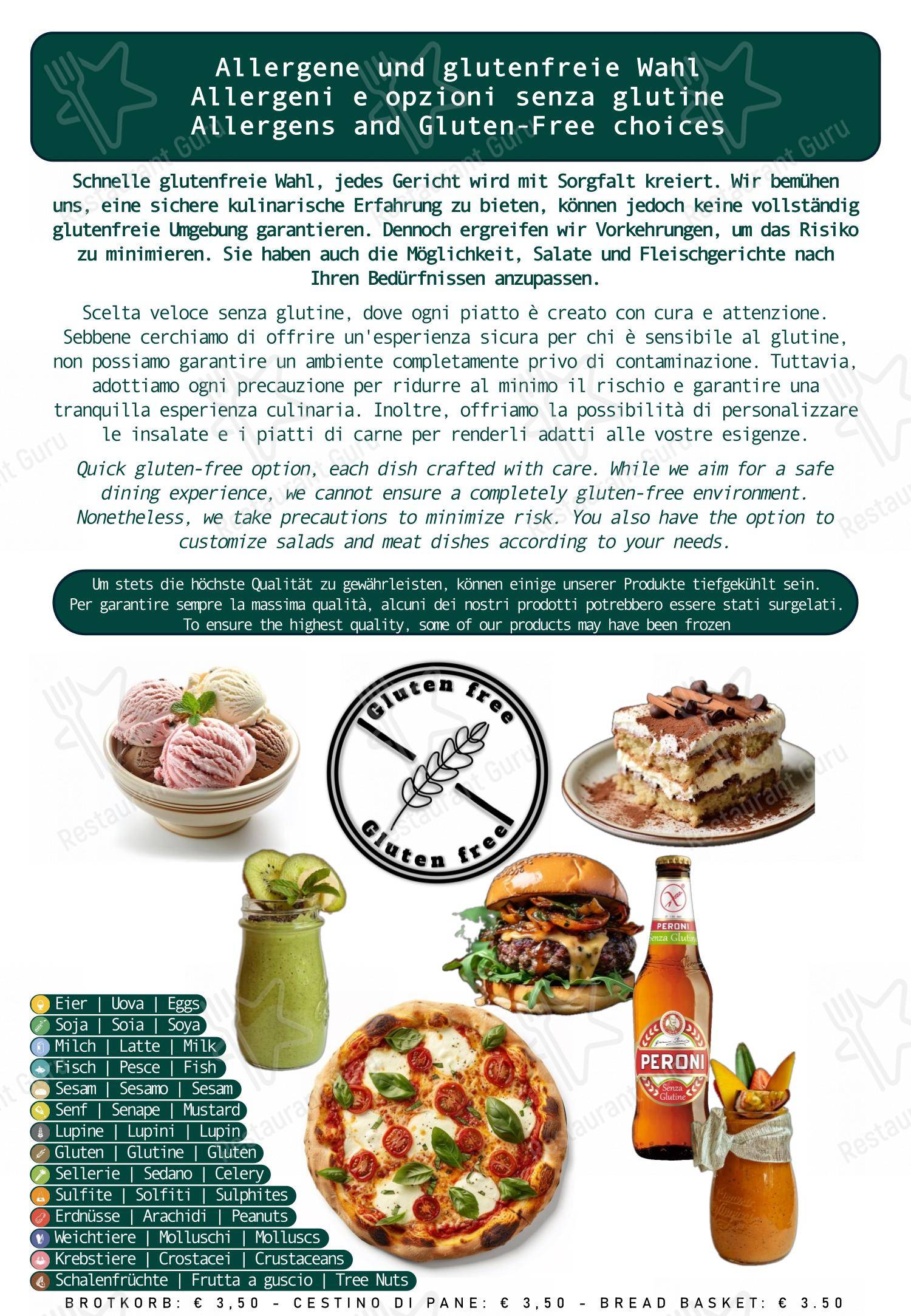 Menu di Ristorante Cafè Flora Alpin Roof - Menu