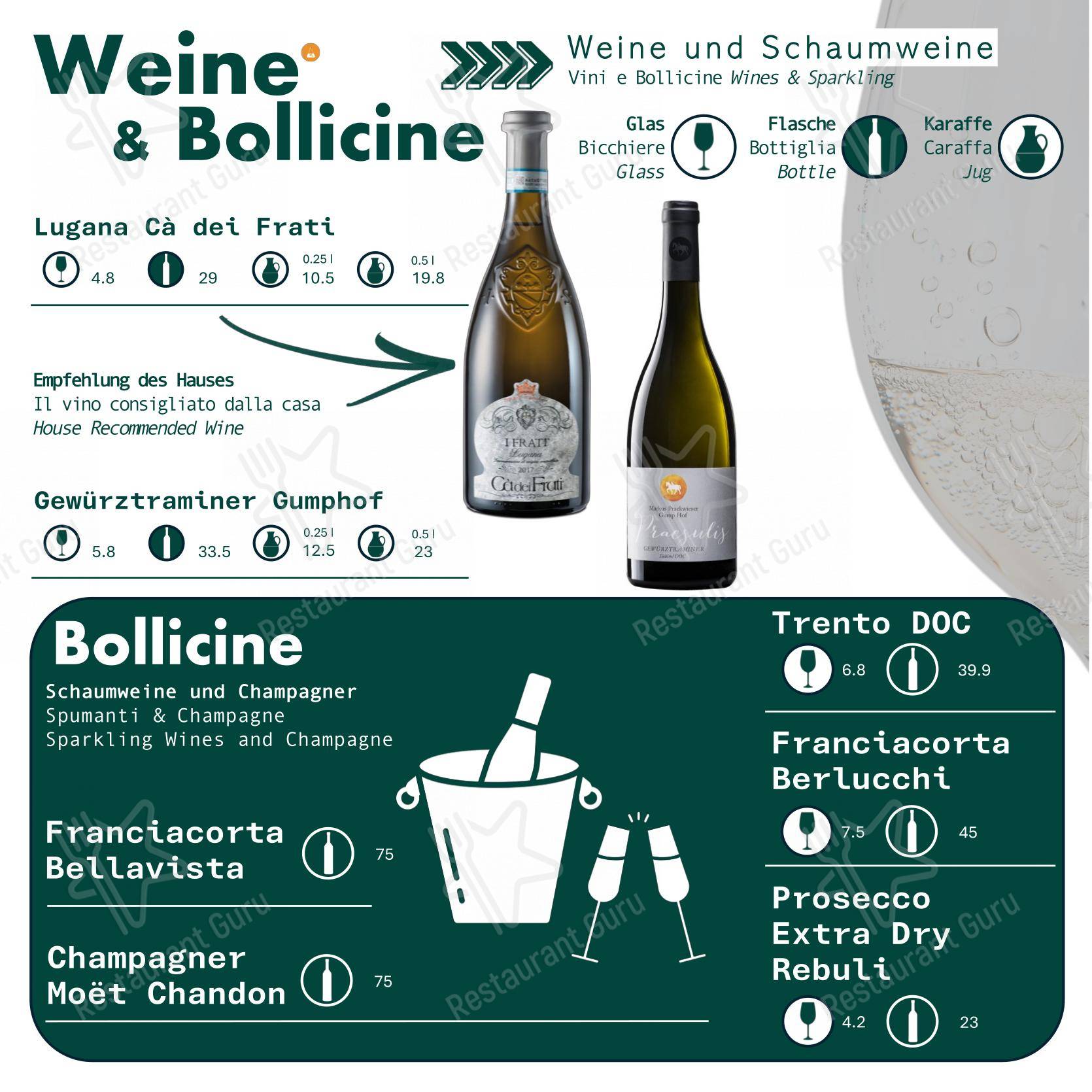 Ristorante Cafè Flora Alpin Roof in Fie allo Sciliar - 菜单