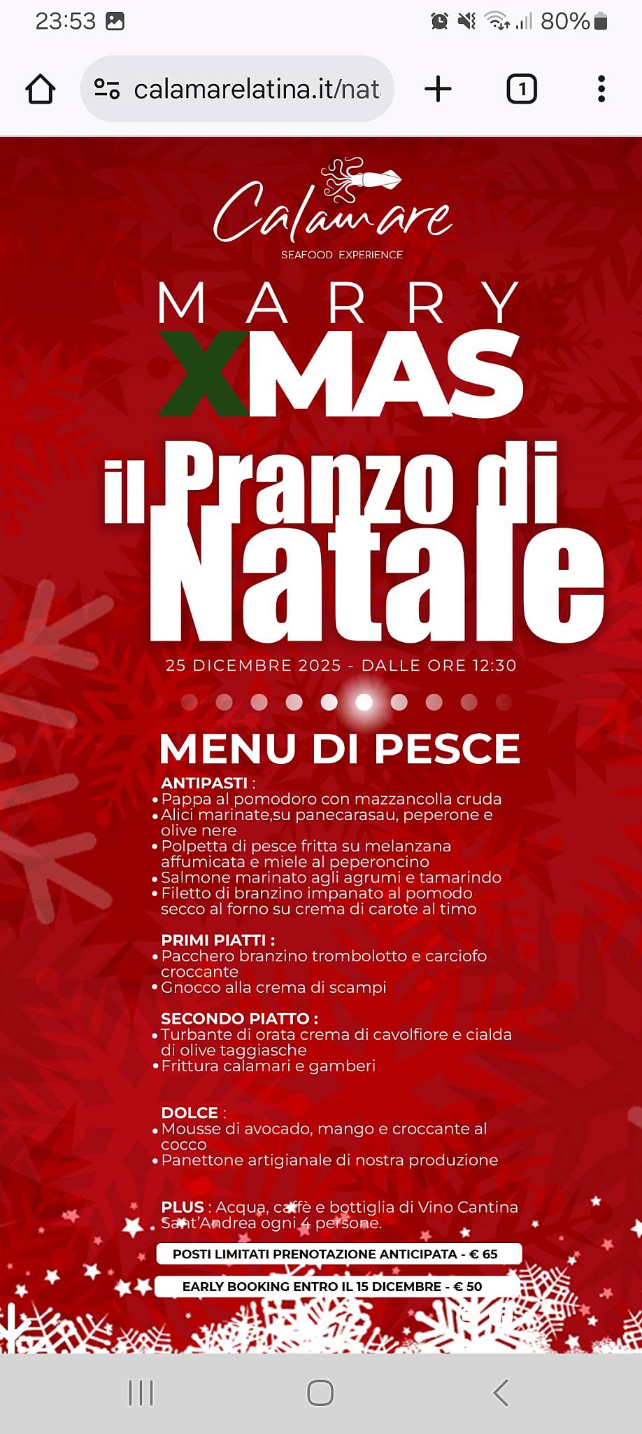 Menu di Calamare 