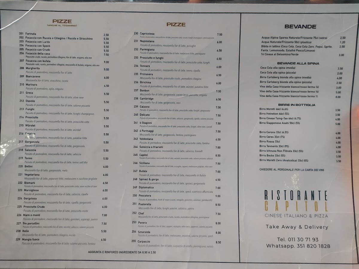 Menu di Capitol 