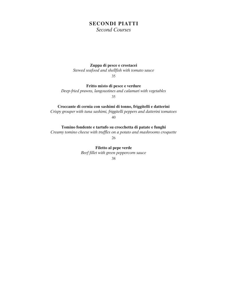 Menu di Da Giacomo 