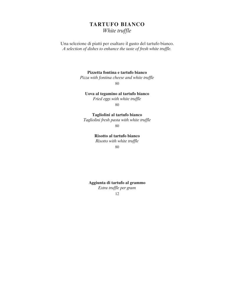 Menu di Da Giacomo 