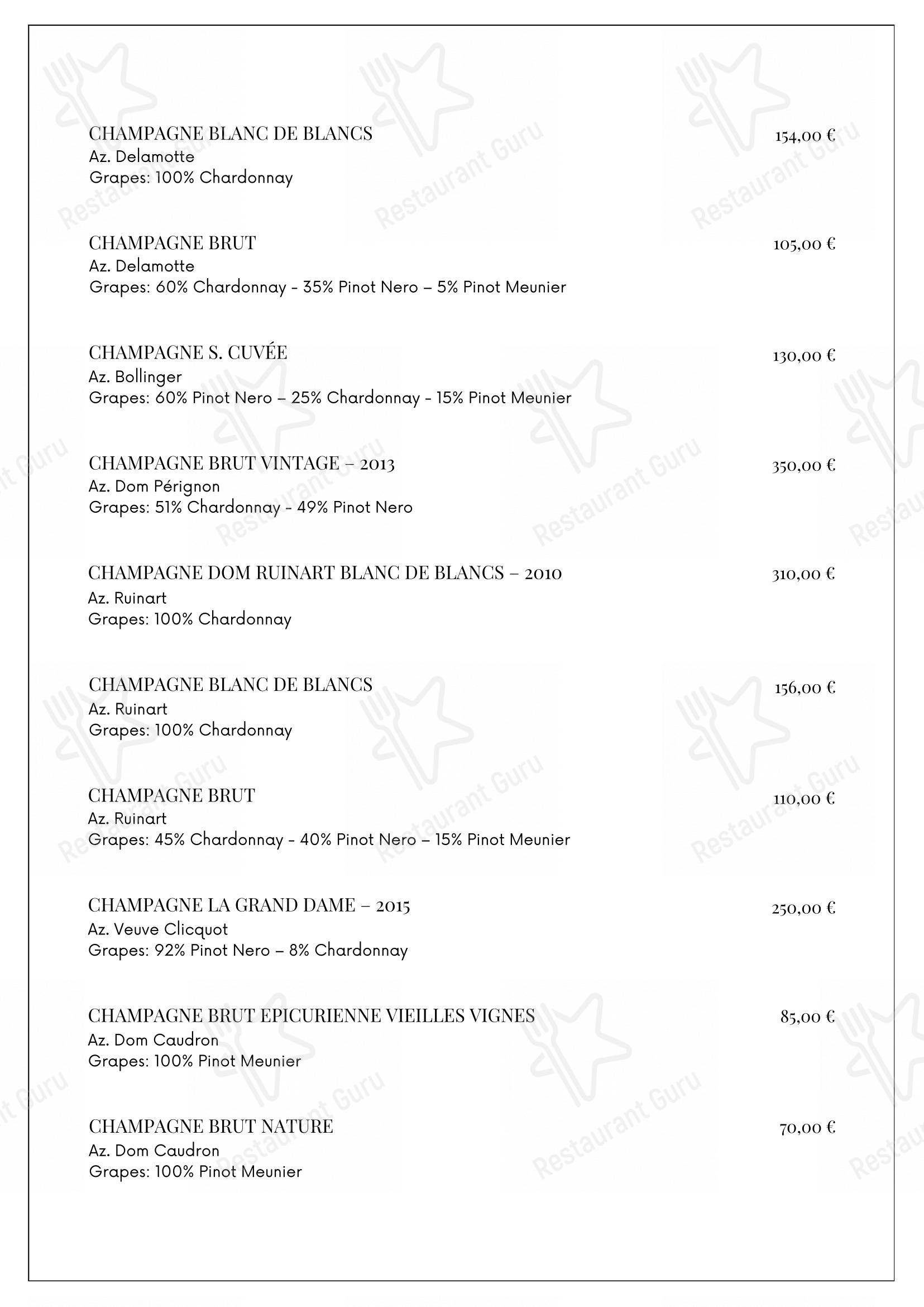 Коктейльная карта per Ristorante Il Castello in Castelvetro di Modena