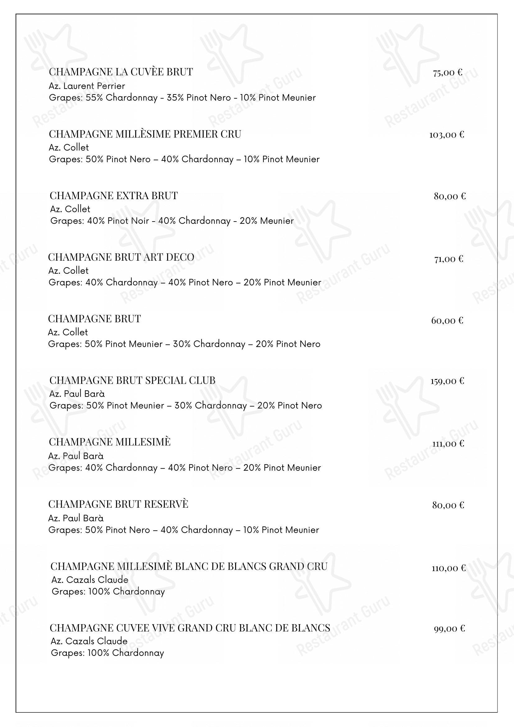 Коктейльная карта per Ristorante Il Castello ristorante