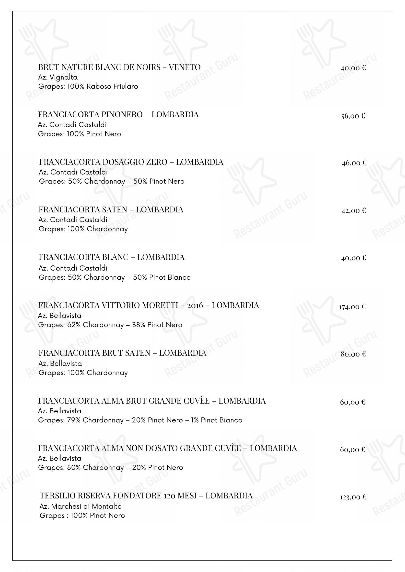 Коктейльная карта per Ristorante Il Castello in Castelvetro di Modena