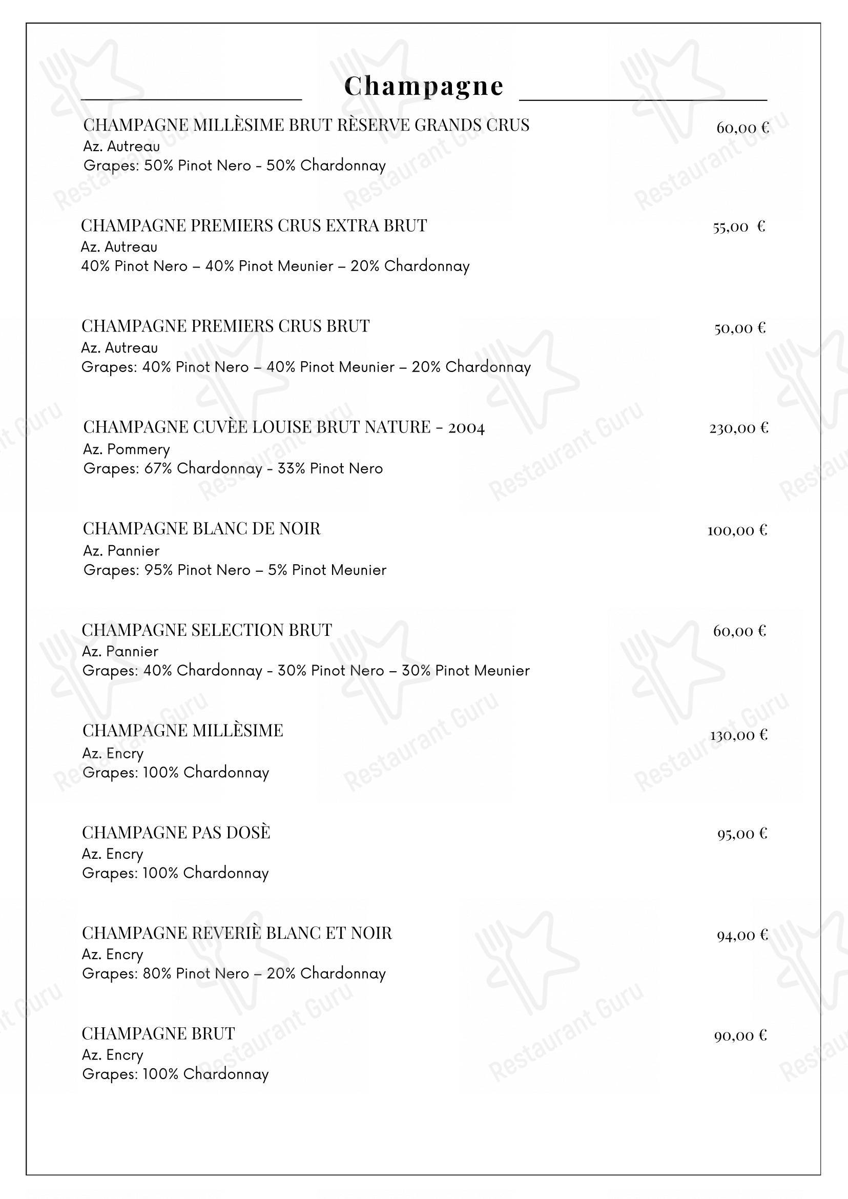 Menu di Ristorante Il Castello - Коктейльная карта