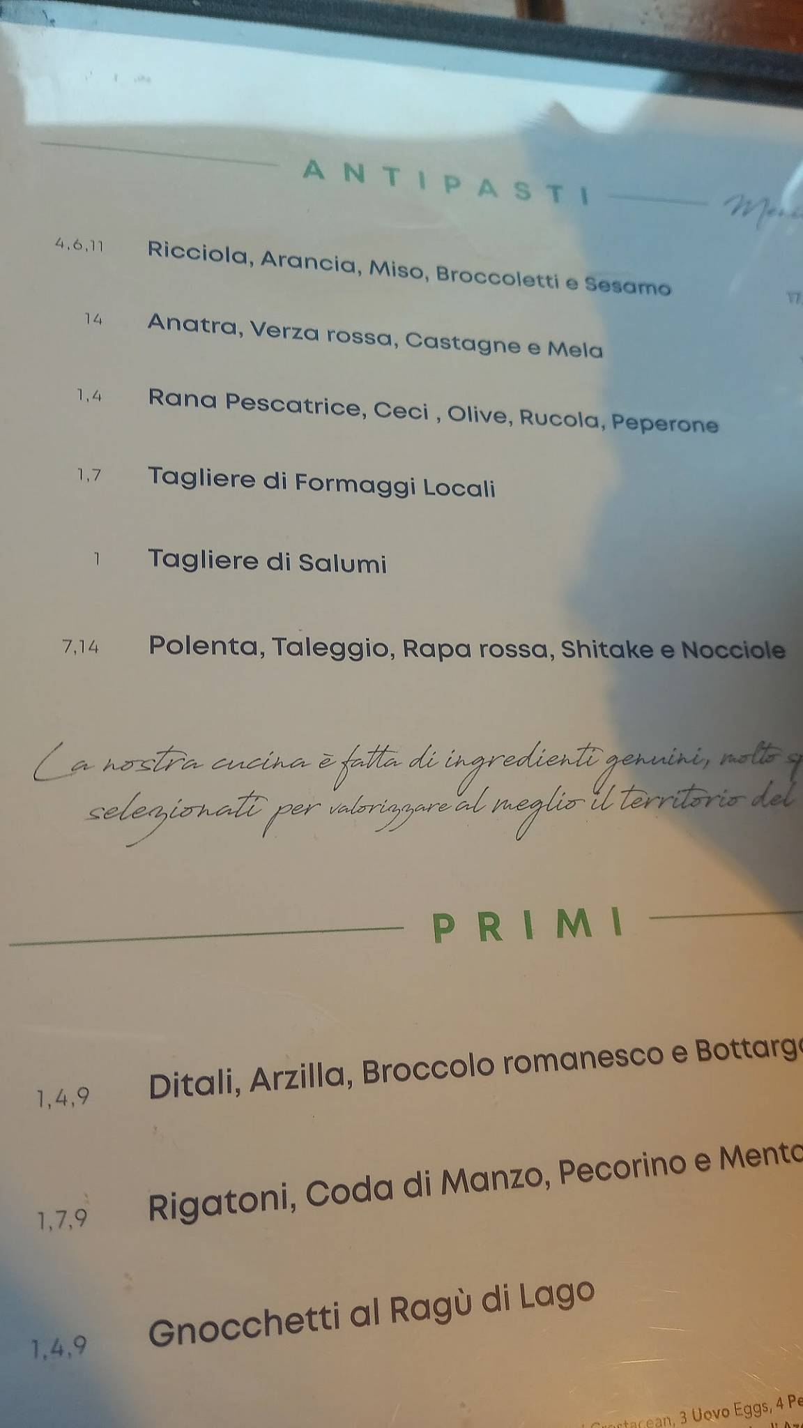 Menu di Ristorante Il Pioppo 
