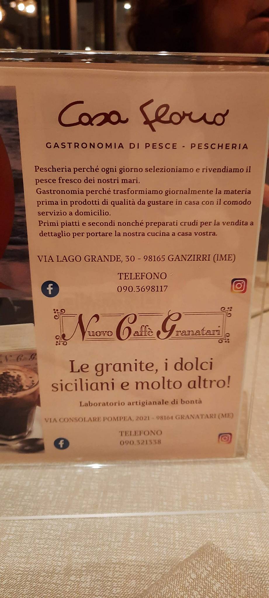 Menu di Ristorante La Cambusa ai 2 Laghi 