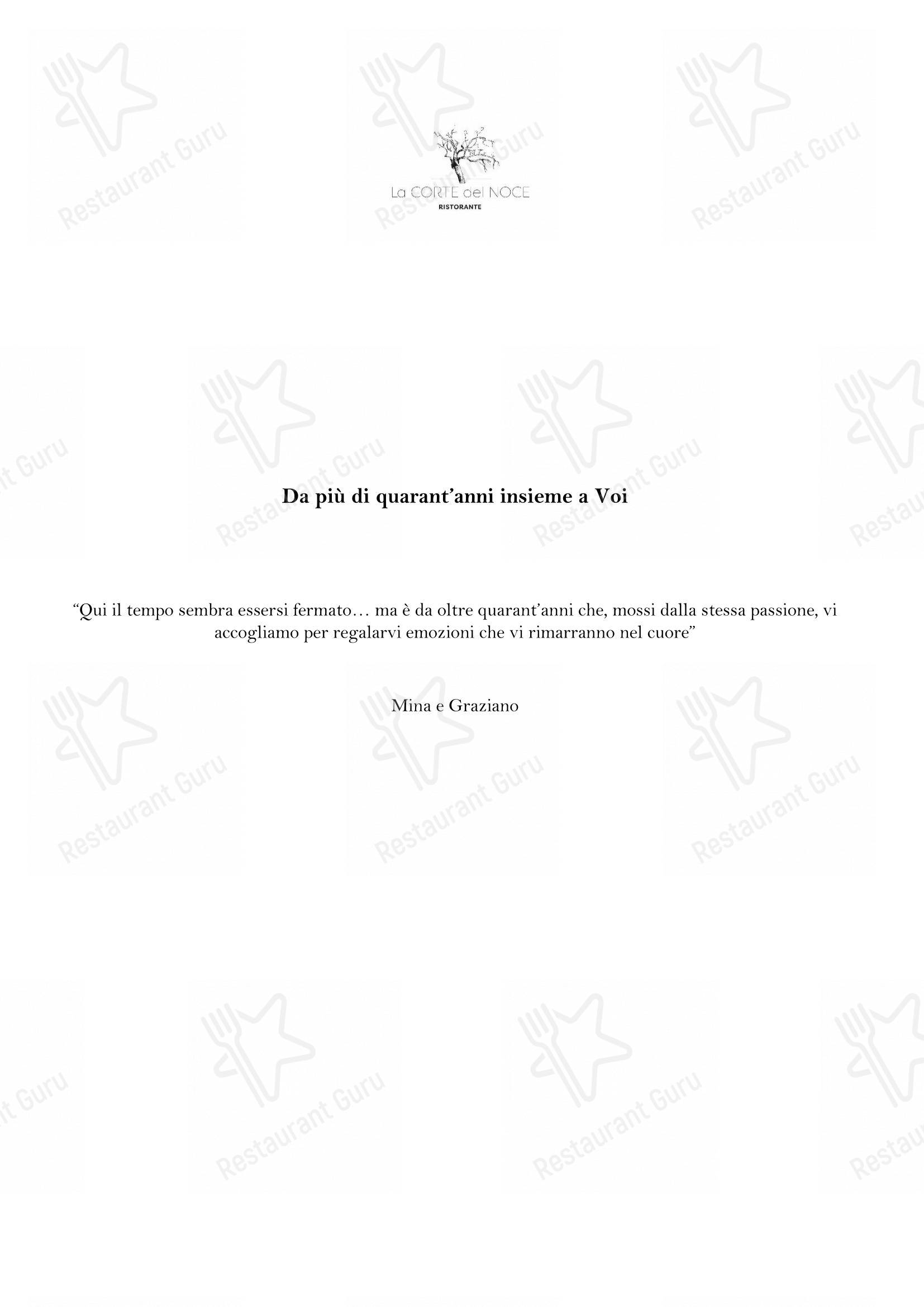 Menu bar per Ristorante La Corte Del Noce ristorante