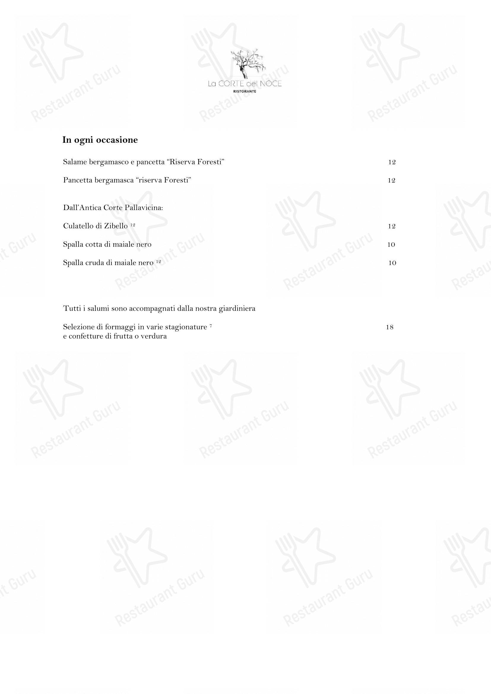 Menu bar per Ristorante La Corte Del Noce in Villa d'Adda