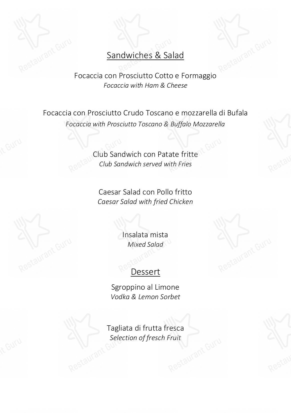 Ristorante La Terrazza at Villa Le Calvane in Montespertoli - Menu bar