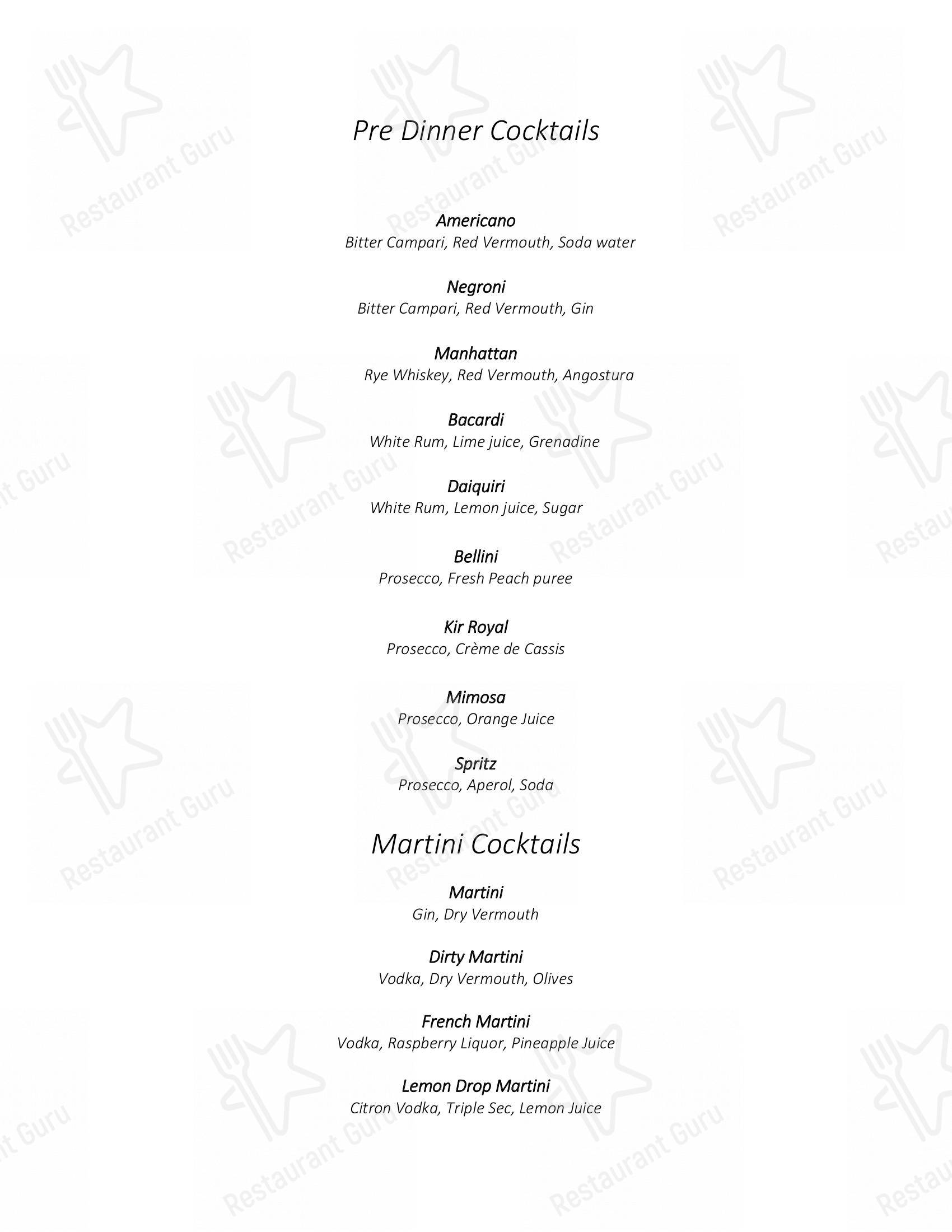 Menu per Ristorante La Terrazza at Villa Le Calvane ristorante