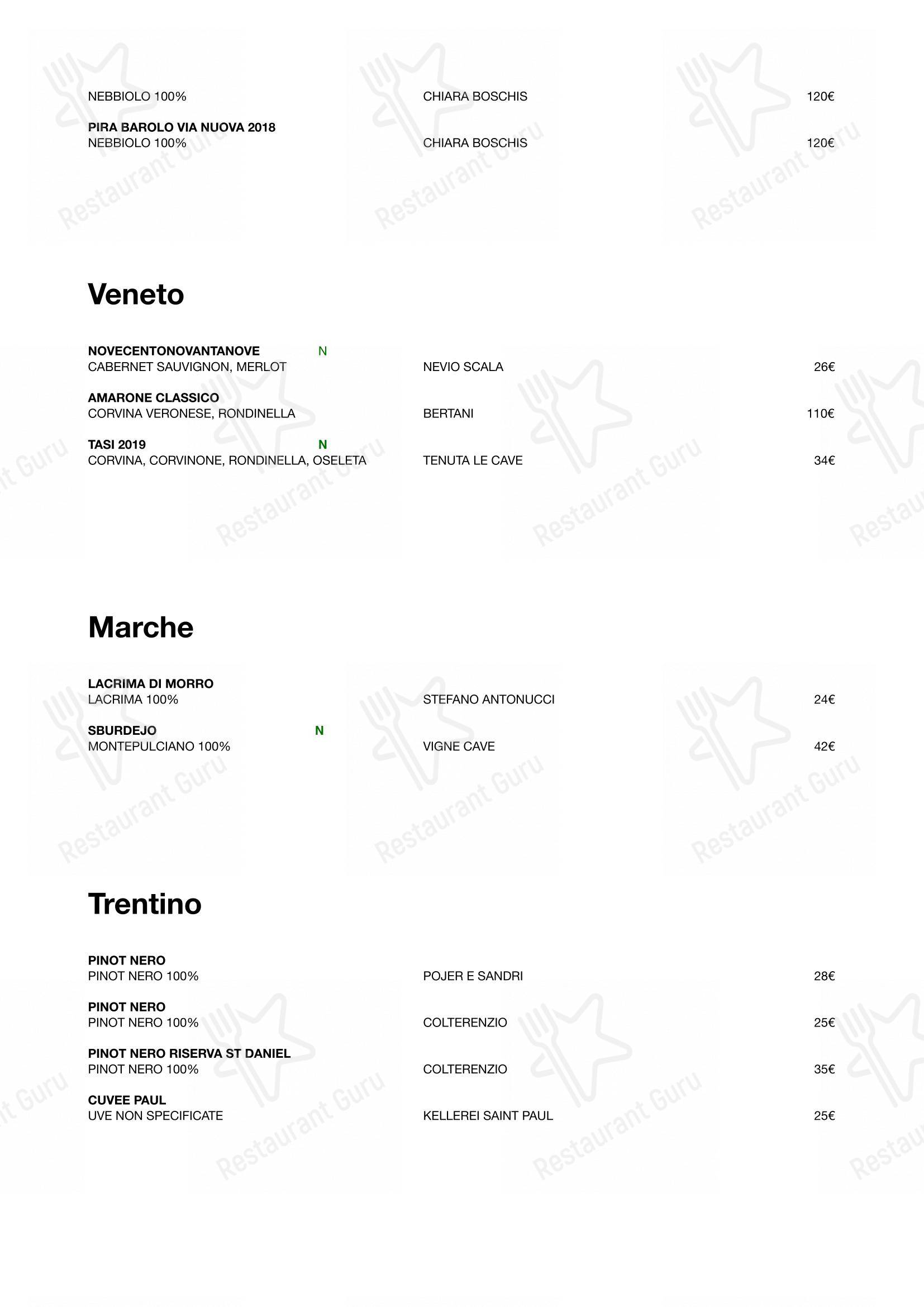 Menu bar per Ristorante Le Querce pizzeria