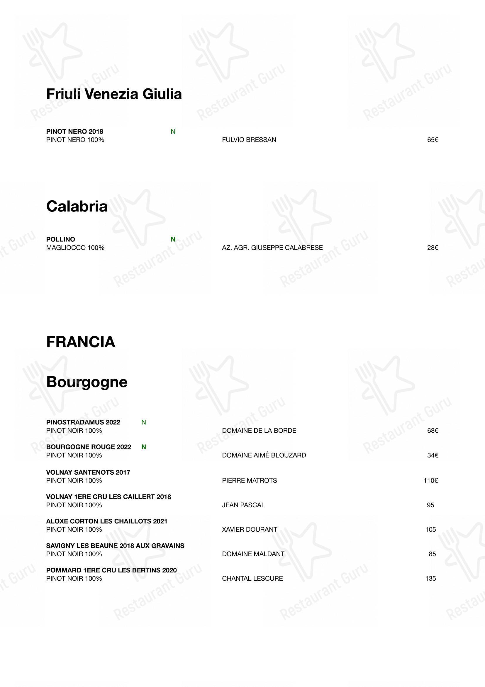 Menu bar per Ristorante Le Querce in Forli
