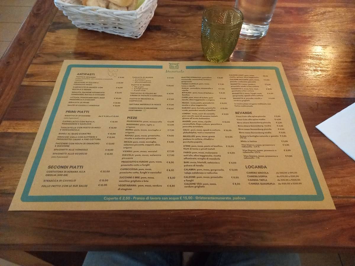 Menu di Locanda Munerato 