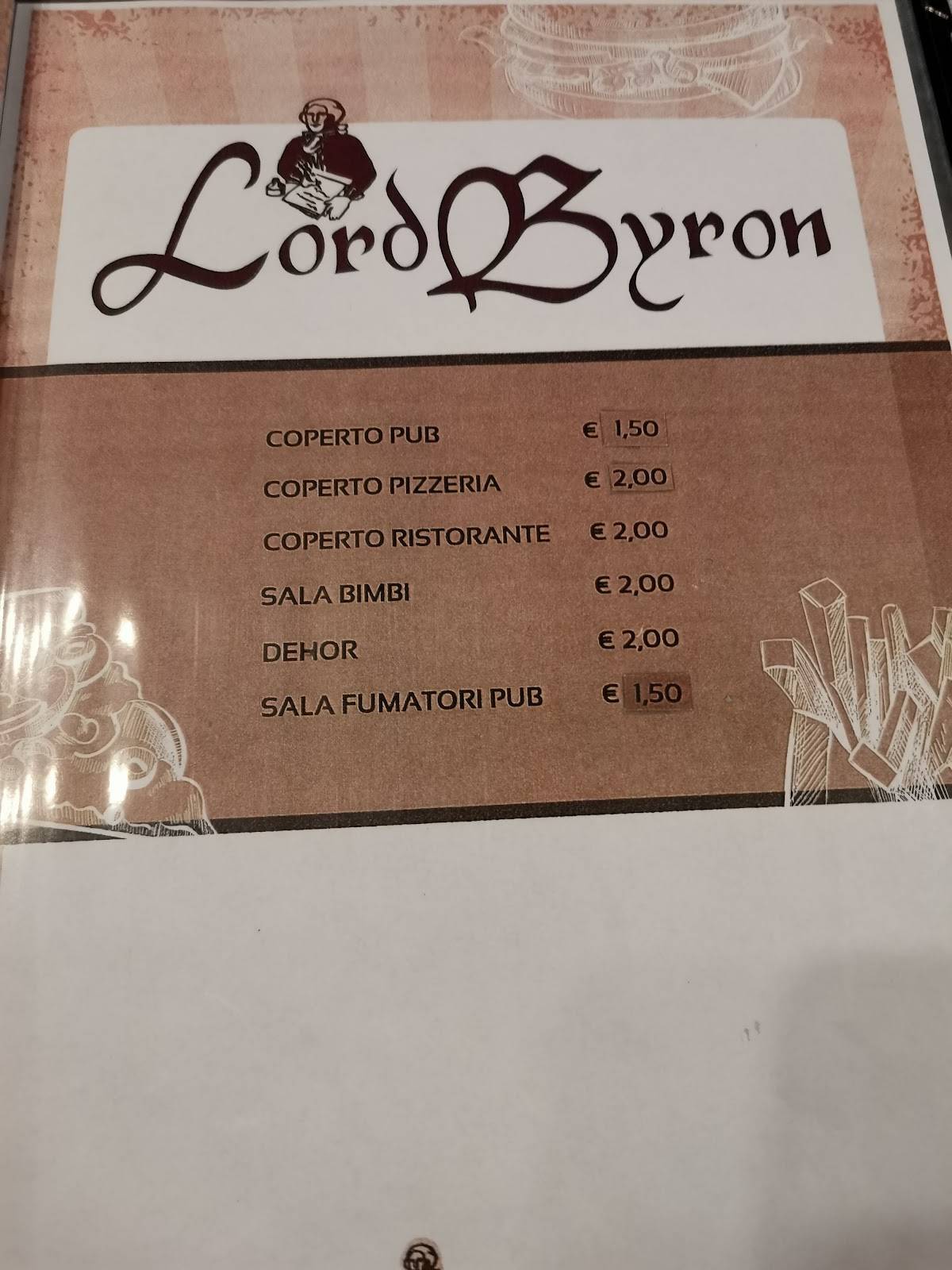 Menu di Ristorante Lord Byron 