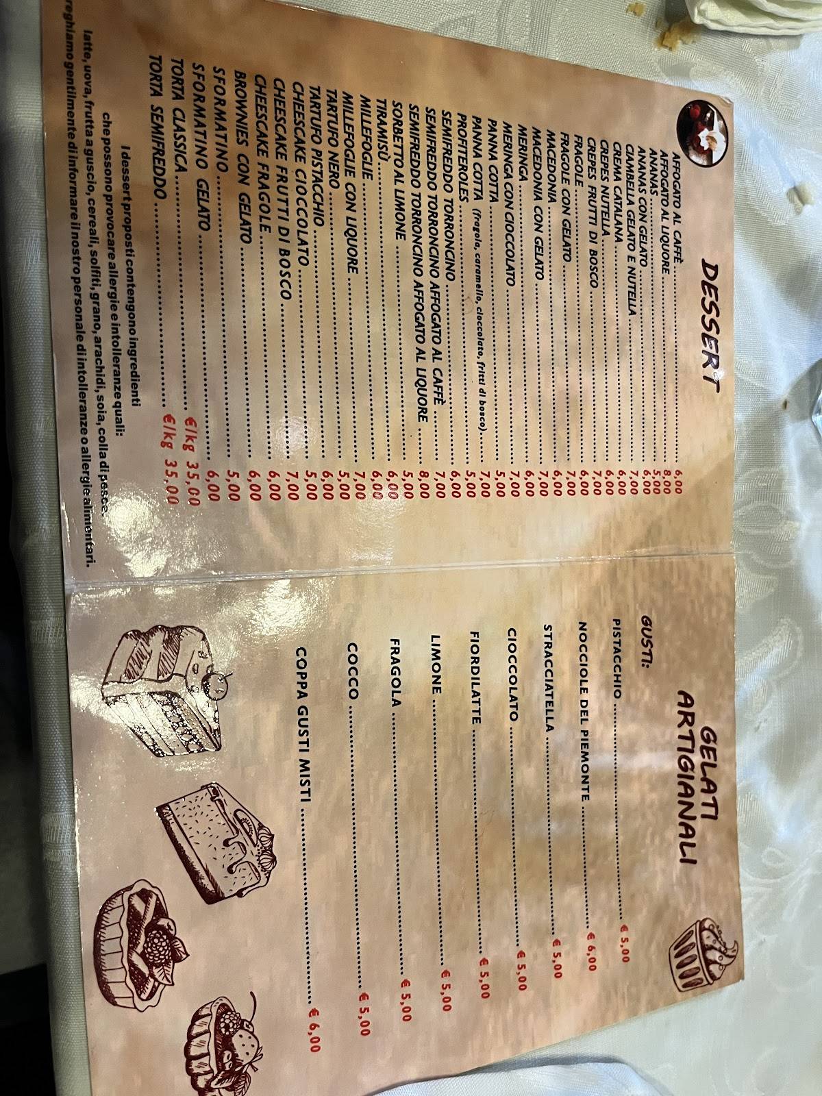 Menu di Ristorante Lord Byron 