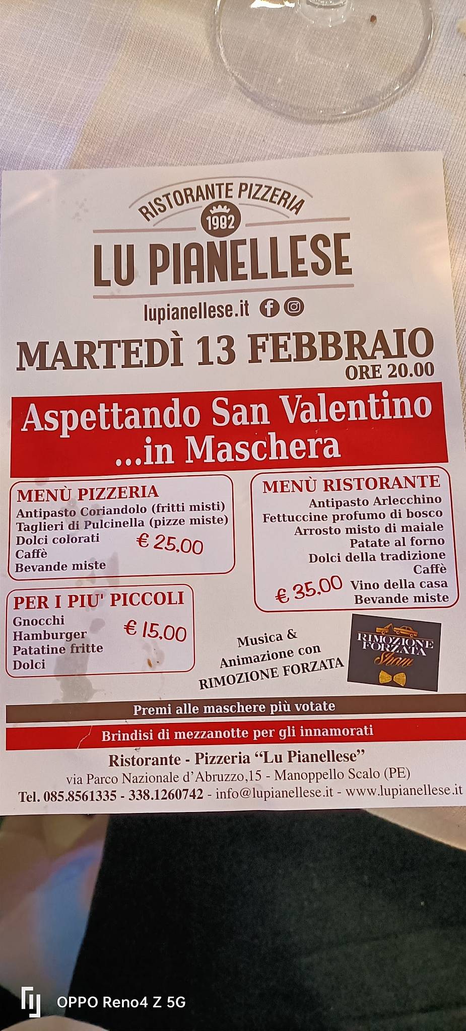 Menu di Ristorante Lu Pianellese 