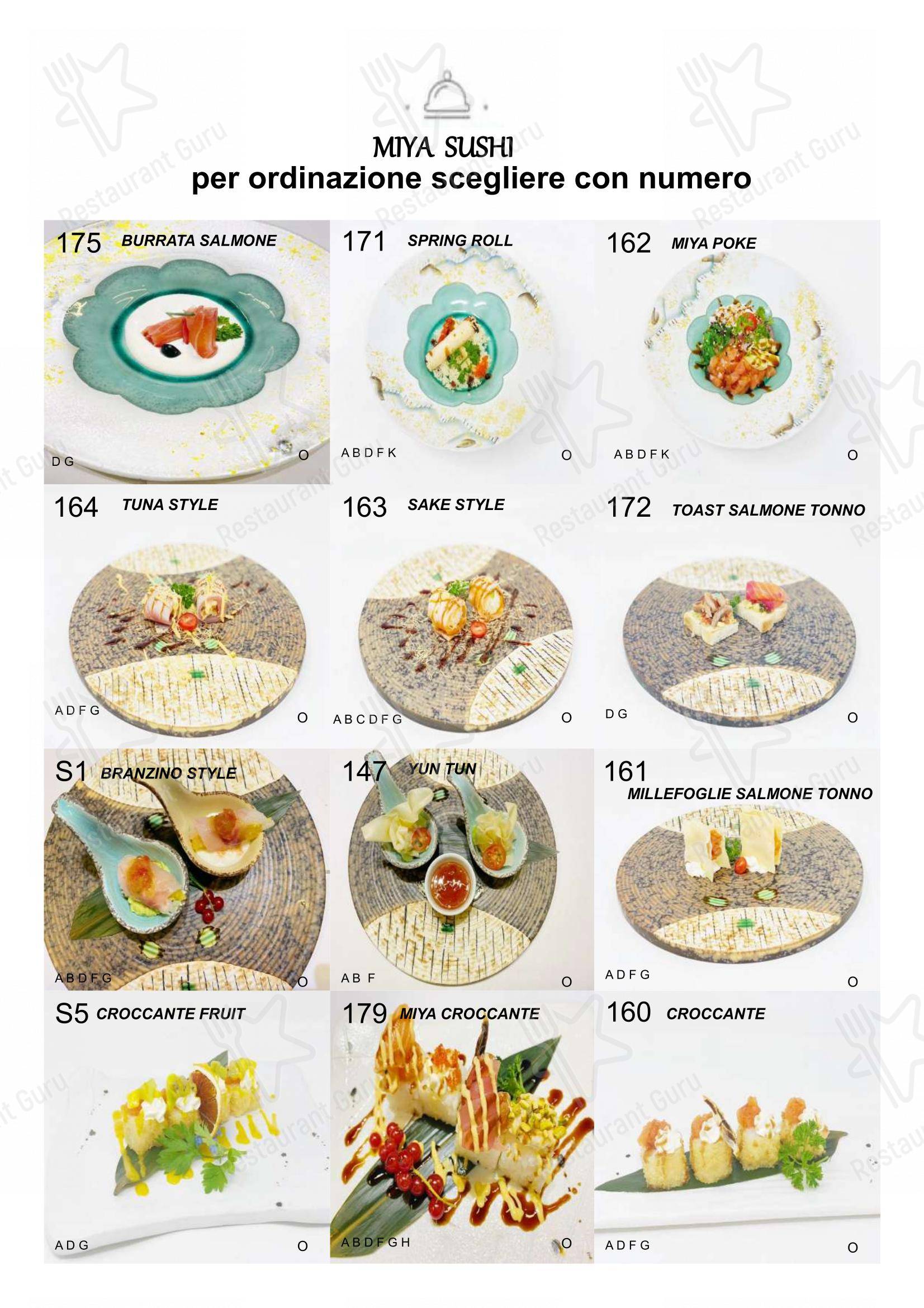 Menu bar per Ristorante Miya Sushi in Borgo San Dalmazzo