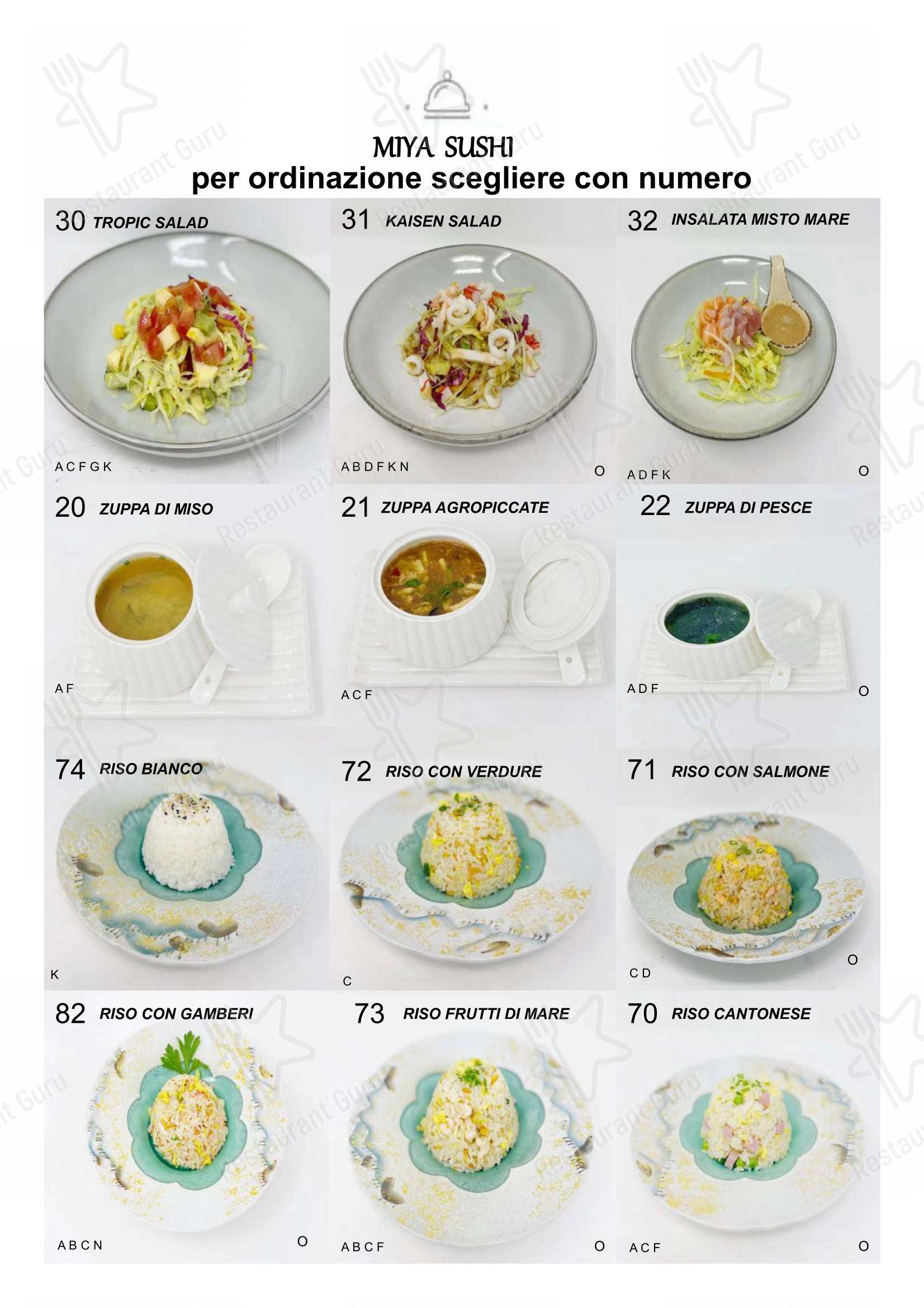 Menu bar per Ristorante Miya Sushi in Borgo San Dalmazzo