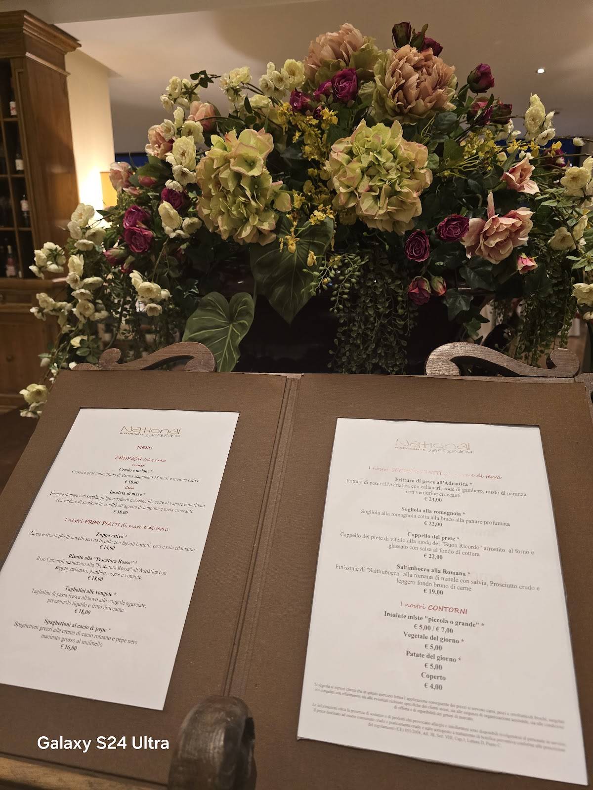 Menu di Ristorante National 