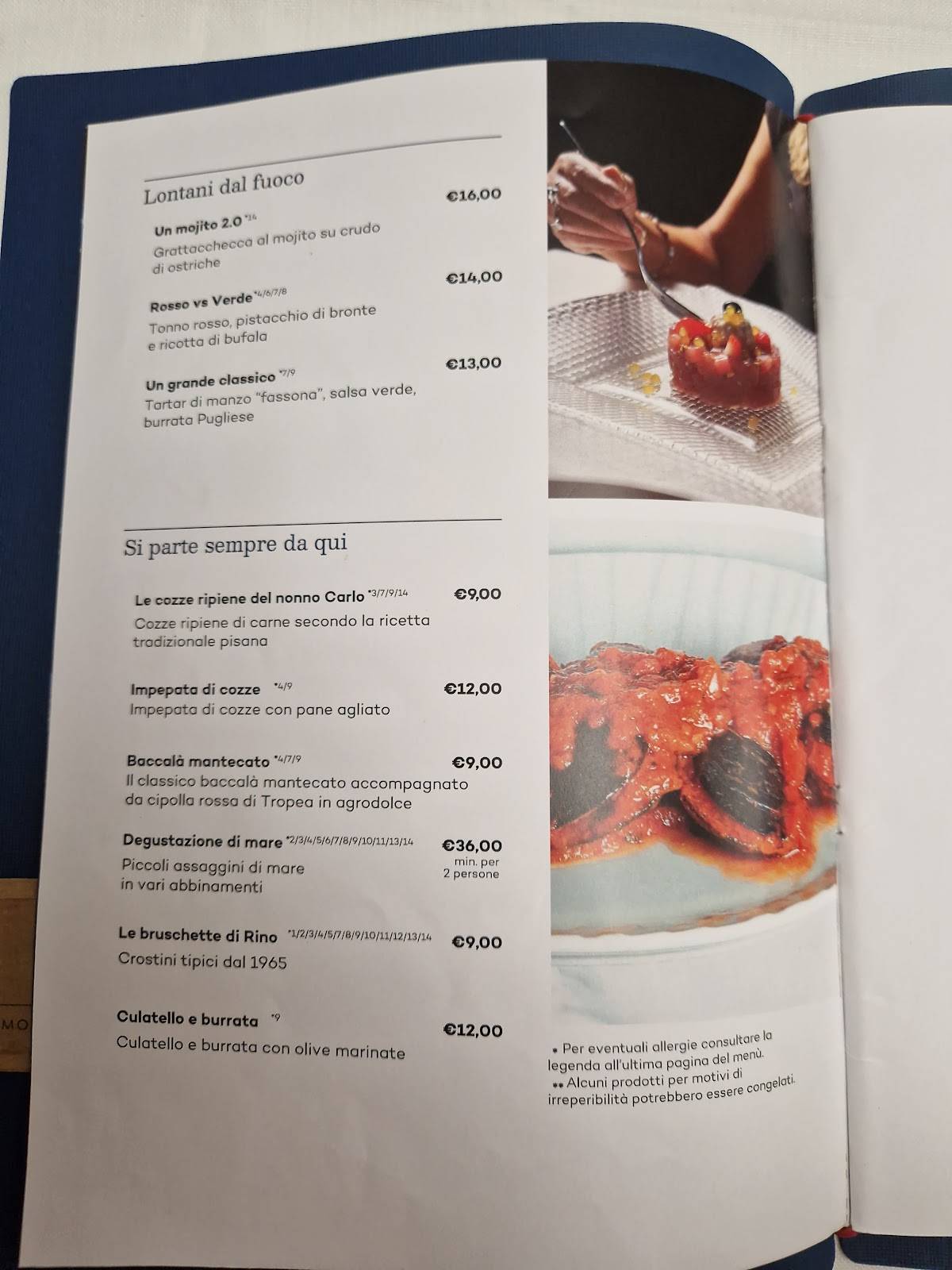 Menu di Ristorante Pizzeria Da Rino 