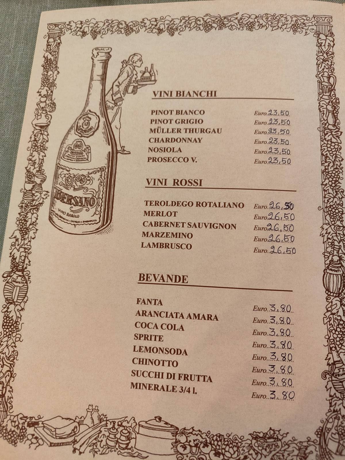 Menu di Ristorante Pizzeria La Roda 