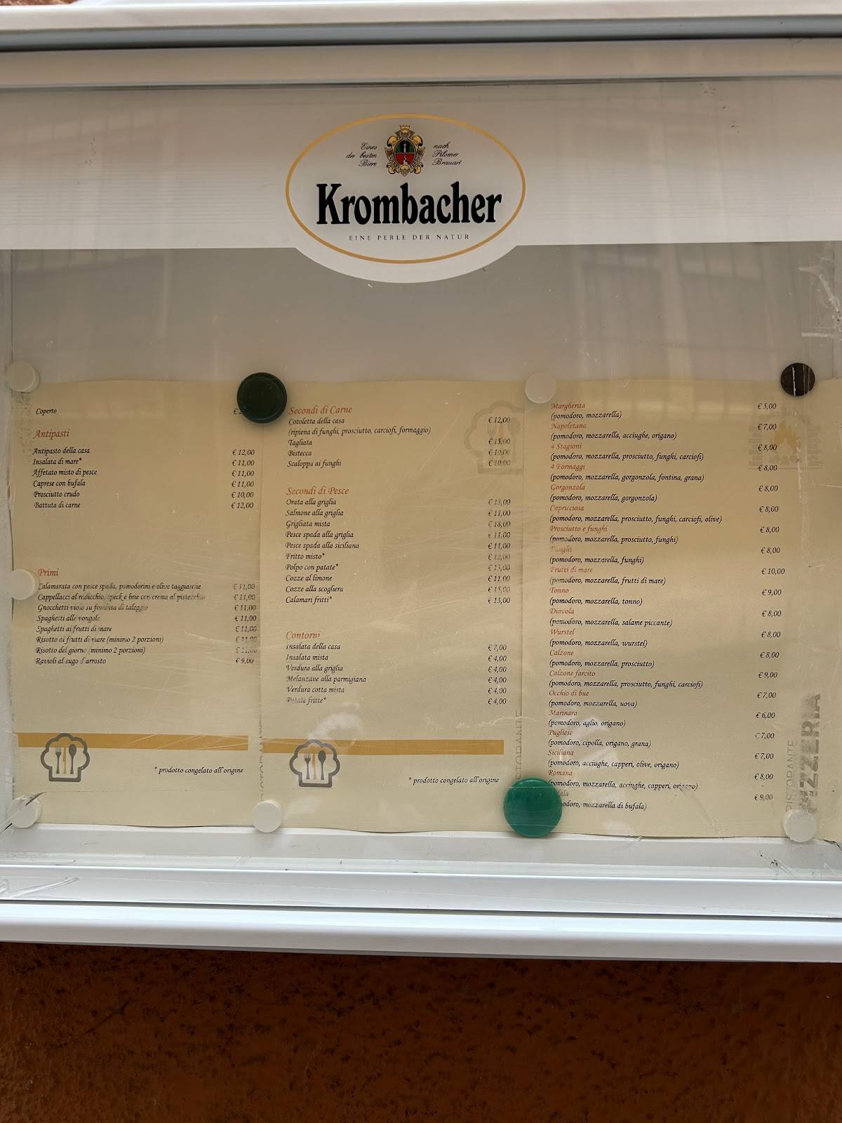 Menu di Ristorante Pizzeria Santa Lucia 